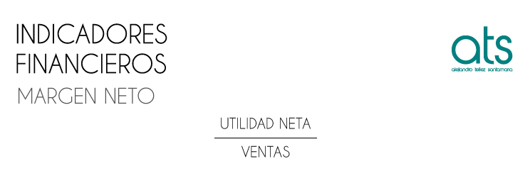 Esta imagen muestra la fórmula del margen neto, un indicador financiero esencial que mide la rentabilidad total de una empresa después de deducir todos los costos operativos, gastos financieros, impuestos e ingresos o egresos no operacionales. El margen neto revela qué porcentaje de cada unidad monetaria de ingreso se convierte en utilidad neta. Es clave para evaluar la eficiencia global del negocio y su capacidad para generar beneficios sostenibles.